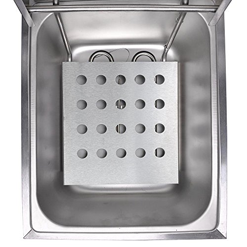 Clevr Two 11 Liter Basins Capacity Commercial Stainless Steel Deep Fryer Machine 110v Double Two Tank Design Restaurant - Thumbnail 6