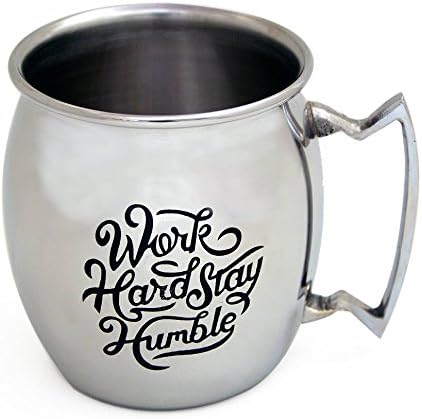 Inspirational Quotation Mug Work Hard Stay Humble Stainless Steel Mug 16oz