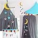 Vesil Baby Mobile for Crib Moon and Stars Baby Nursery Ceiling Crib Mobile Kids Room Hanging Decor