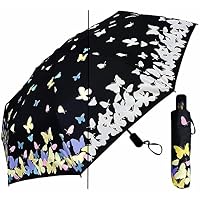 (44 inch) Travel Umbrella - Color Changing Butterfly - Auto Open Close - by Adjore