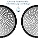 STAN BOUTIQUE Shower Drain Hair Trap | Bathroom Stall Drain Catcher Cover Strainer Protector Cover Stopper Bathtub Collector, Stainless Steel, and Silicone - Black - Only for FLAT drains