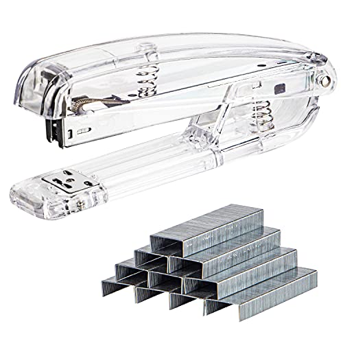 Photo 1 of Transparent Desk Acrylic Stapler for Office - Silver Color