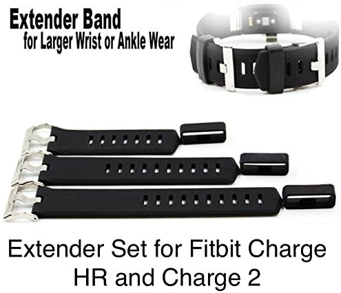 CentralSound Compatible with Fitbit Charge HR Charge 2 Band XL Extra Large Band Extender Set for Larger Wrists and Ankles
