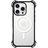 CASETiFY Bounce Case for iPhone 16 Pro [Shockproof / 21.3 ft. 6X Military Grade Drop Protection/Compatible with Magsafe] - Clear Black