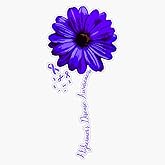 Alzheimers Awareness Pretty Flower Support Sticker Vinyl Decal Car Laptop Wall Window Bumper Sticker 5"