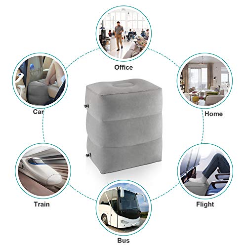 Maliton Inflatable Travel Foot Rest Pillow Kids Airplane Bed
