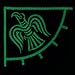 Glow Dark Rare Viking Raven Banner Odin God of War Embroidered Hook-and-Loop Patch