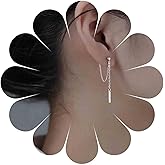 Allereyae Vintage Bar Drop Earrings Bar Ear Jacket Earrings Long Chain Tassel Dangle Earrings Silver Chain Cuff Earrings Jewelry for Women