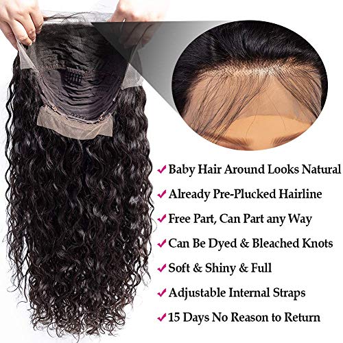 Lace-Front-Brazilian-Water-Curly-Wigs-Human-remy-Pre-Plucked-Glueless-Hair-Water-Curly-Wigs-For-Black-Women-Brazilian-Virgin-Human-Hair-Wig-Water-Wave-With-Baby-Hair-Natural-Hairline-18-Inch