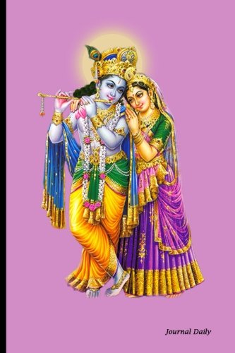 Download Journal Daily: Radha and Krishna Lovers, Purple Background, Lined Blank Journal Book, 6 x 9, 150 Pages, Reliable Journal, Durable Softcover