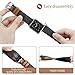 SKYLET Leather Bands Compatible with Apple Watch Band 49mm 45mm 44mm 42mm 41mm 38mm 40mm Men for iWatch Ultra SE Series 8 7 6 5 4 3 2 1, Classic Canvas Fabric Leather Straps for Women with Metal Clasp