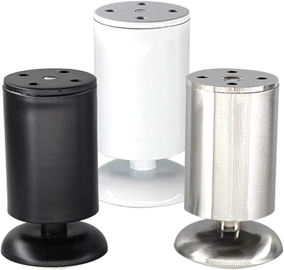 4 pieces adjustable furniture legs stainless steel support legs nonslip rubber mat 3 colors 8
