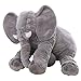 Big Soft Baby Elephant Plush Toy – Stuffed Elephant Cushion Doll Toy for Kids – Perfect Gift for Baby Shower, Birthdays, Children, Grand Sons/Daughters - Grey