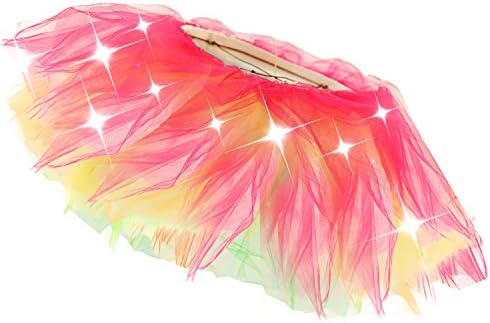 Playbuy LED Skirt LED Tulle Tutu LED Light Skirt for Party &amp; Festival Stage Costume Show Nighttime Event