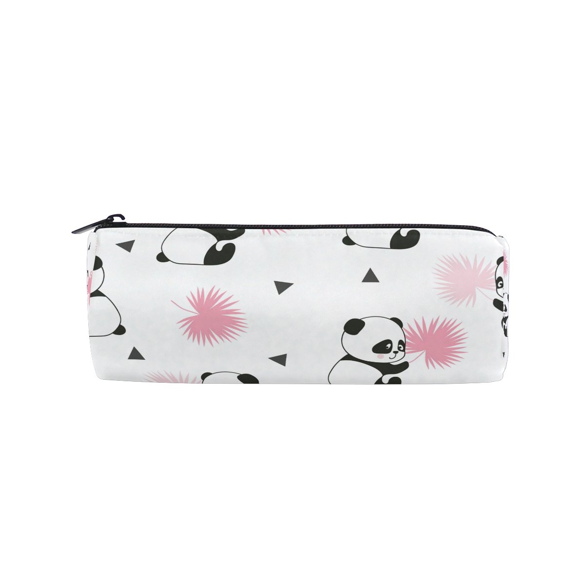 ISAOA Round Pencil Case Pink Heart Panda Portable Pen Bag Storage Pouch Purse Pen Holder Suitable for Children Student or Officer Travel Makeup Bag