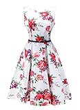 Angerella Vintage 50s Party Cocktail Dresses Sleeveless Retro Dress with Belt