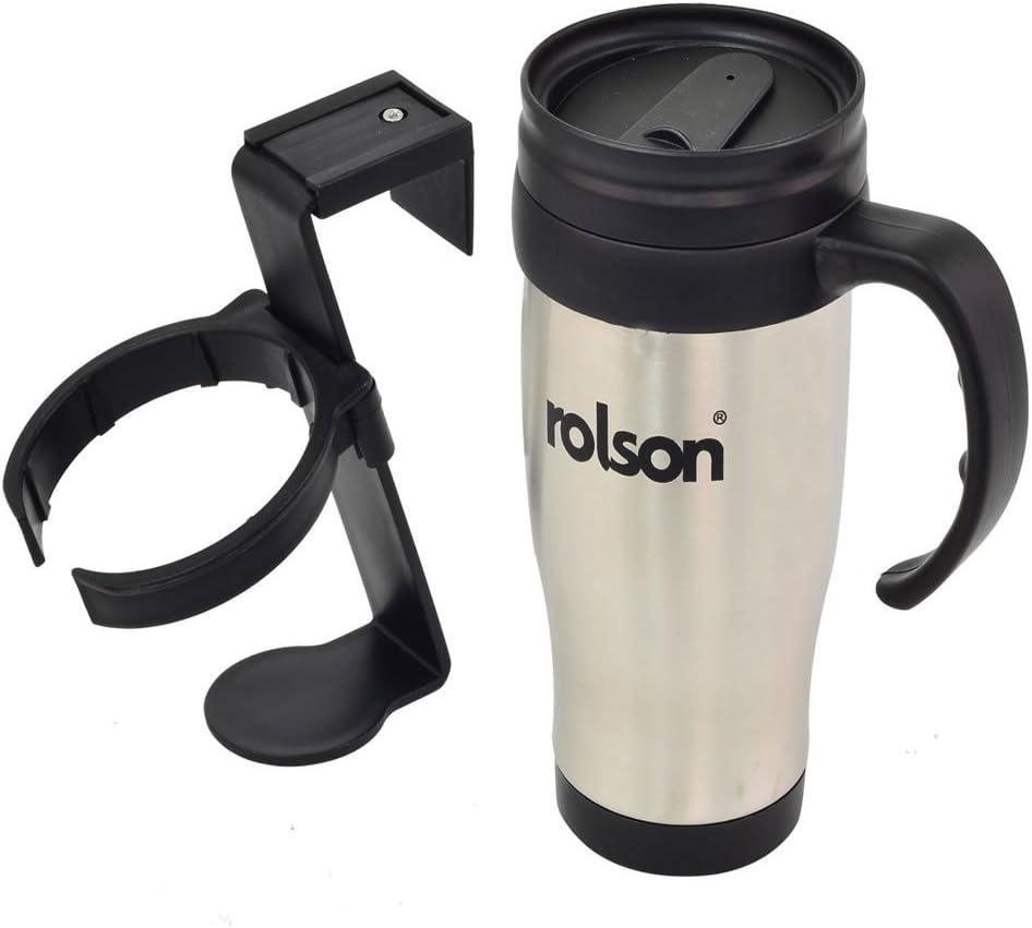 Rolson 42918 Stainless Steel Travel Mug, 1 Count (Pack of 1)