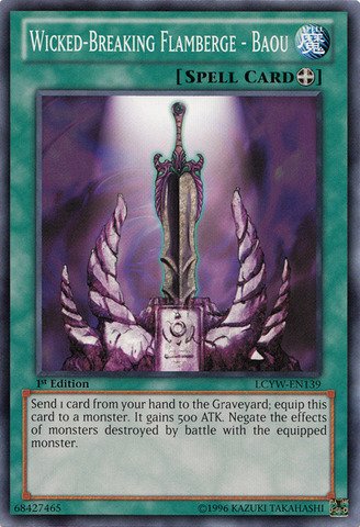 Yu-Gi-Oh! - Wicked-Breaking Flamberge - Baou (LCYW-EN139) - Legendary Collection 3: Yugi's World - Unlimited Edition - Common