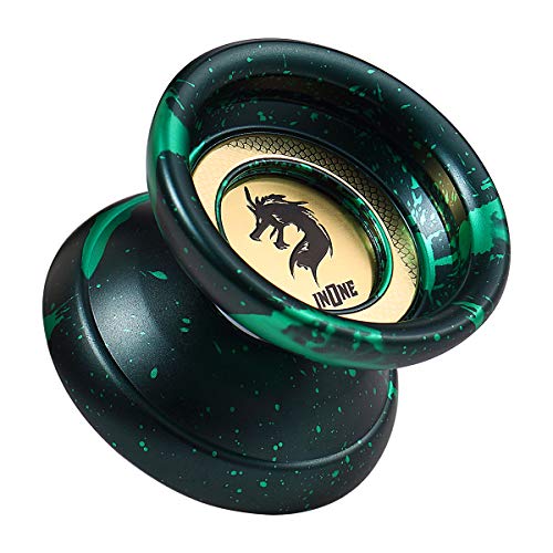 INONE Dragons YOYO Aluminum Alloy Unresponsive Yo-yos Designed for Kids, Yo-Yo Fans, Beginners Gift Glove, 10 Strings, Spare Bearing (Venom)