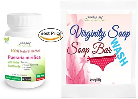 New Set Pueraria mirifica with natural herbal asiaa Tightening Powder with Natural Feminine Soap Virginity Feminine Tighten Odor Wash
