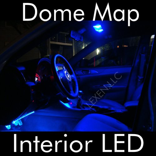 LED Blue 2X Dome Map Interior Light Bulb 9 SMD Circle Panel Xenon Hid Lamp - Fits All Vehicles - Thumbnail 7