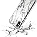 iPhone X Case, Rosebono Hybrid Dual Layer Shockproof Hard Cover Graphic Fashion Cute Colorful Silicone Skin Case for iPhone X - White Marble