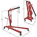 Titan Attachments 1 Ton Hydraulic Engine Hoist, Heavy Duty Steel Shop Crane, Cherry Picker Engine Hoist with 360° Caster Wheels, Engine Lift with 2,000 LB Capacity for Shop & on Site