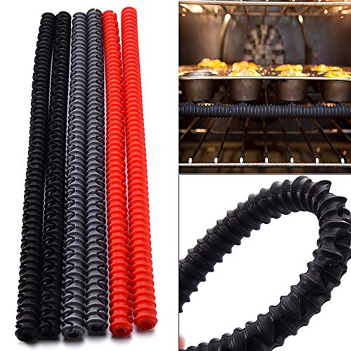 Silicone Threaded Heat Resistant Oven Rack Edge Protector Guard Cover Oven Anti-Hot Bar Random Color