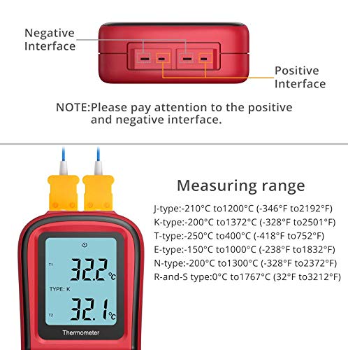 3 Proster+Thermocouple+Thermometer+Dual+Channel+Thermocouples
