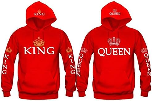 King & Queen Matching Couple Hoodie Set His & Hers Hoodies