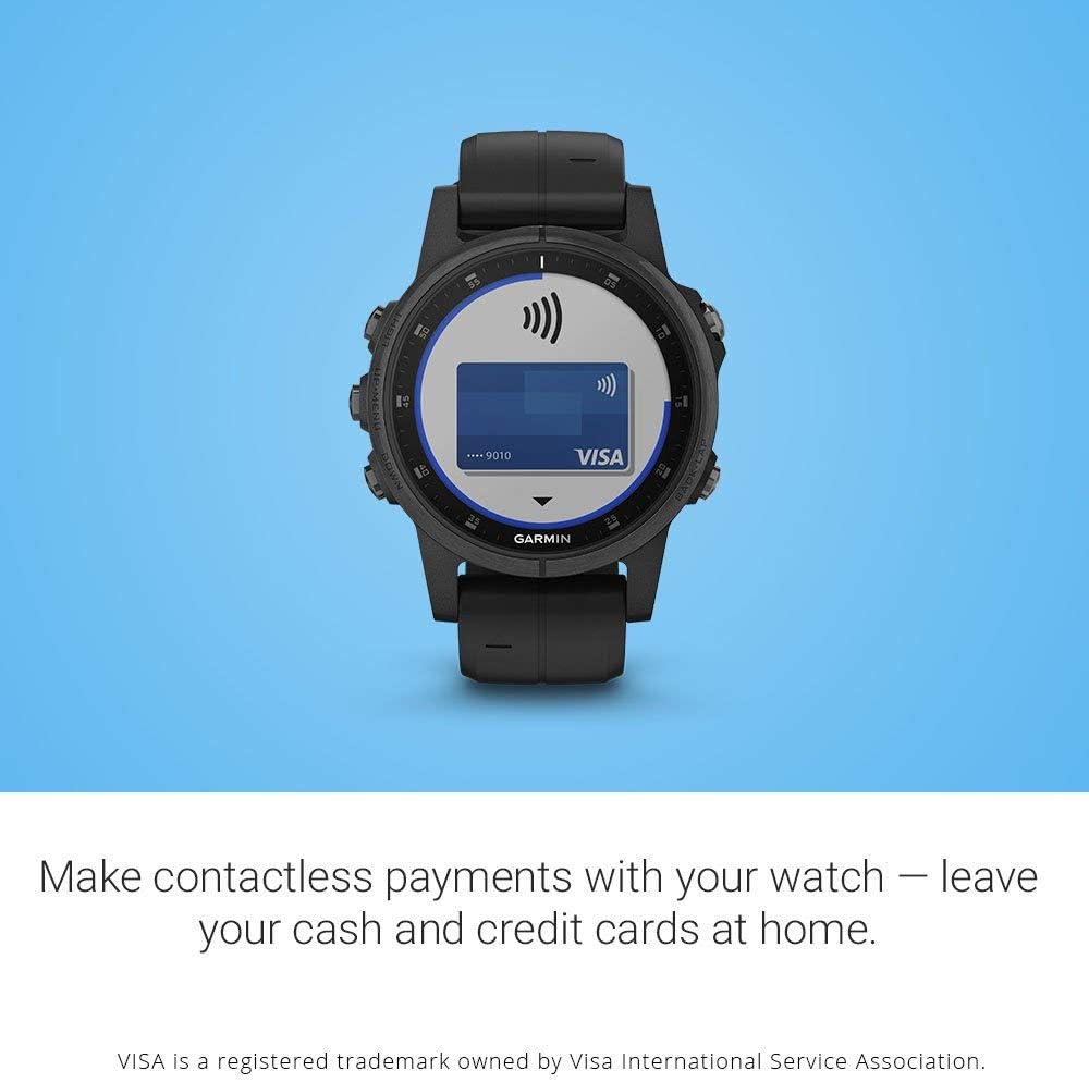 Garmin Fenix 5s Plus, Smaller-Sized Multisport GPS Smartwatch, Features Color TOPO Maps, Heart Rate Monitoring, Music and Garmin Pay, Black (Renewed): GPS & Navigation