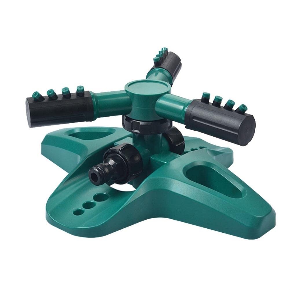 Sahgsa Water Sprinklers for Garden, 3 Arm Rotating Sprinkler Automatic Lawn Water Sprinkler Garden Sprinkler for Watering Your Lawn Plants Flowers