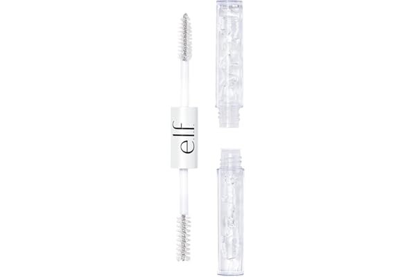 e.l.f. Clear Brow & Lash Mascara | Dual-Sided Clear Gel | Conditioning Formula For Healthy Lashes | 0.08 Fl Oz (2.5mL)