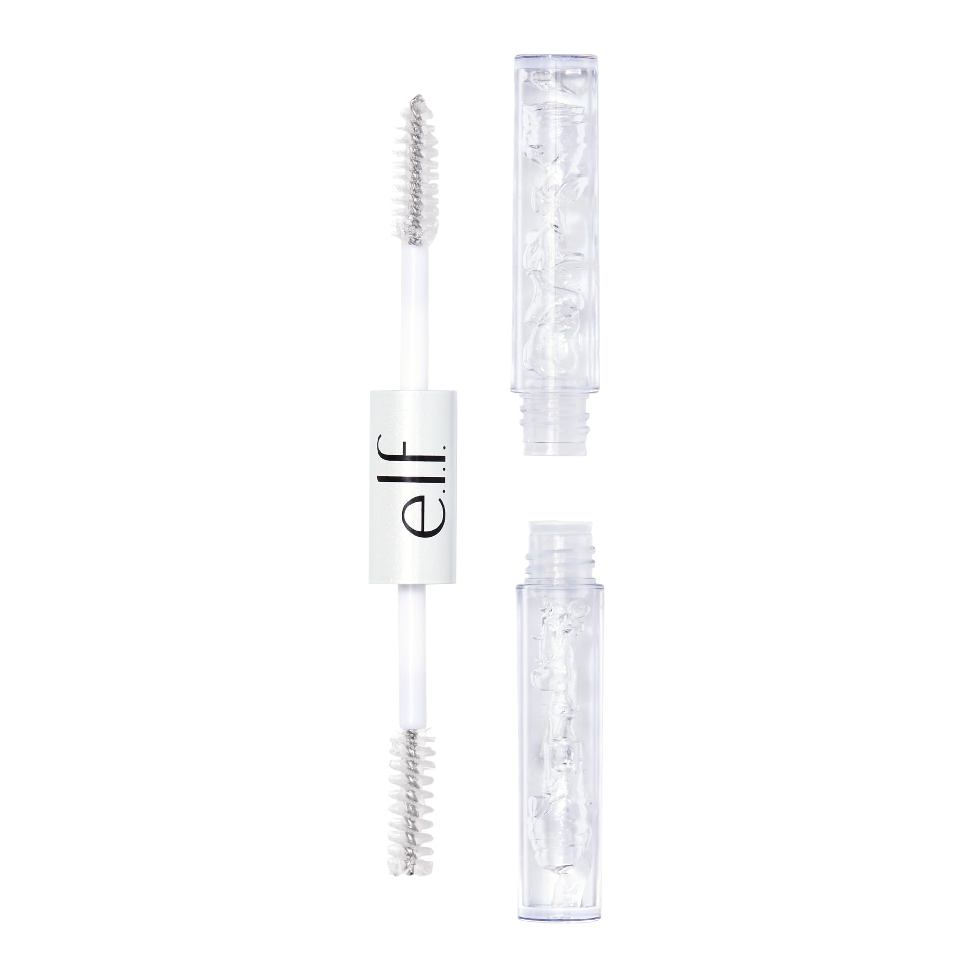 e.l.f. Clear Brow & Lash Mascara, Glossy, Shiny, Lightweight, Easy To Use, Conditions Hairs, Gives Brows Soft Flexible Hold, Compact, All-Day Wear 2.5ml, crystal (clear)