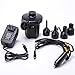 FMS Electric Air Pump 12V DC/ 100-240V AC with 4 Nozzles Portable Quick-Full Inflator/Deflator Air Pump for Outdoor Camping, Air Mattress Bed, Cushion, Inflatable Boat and Other Inflatable Products