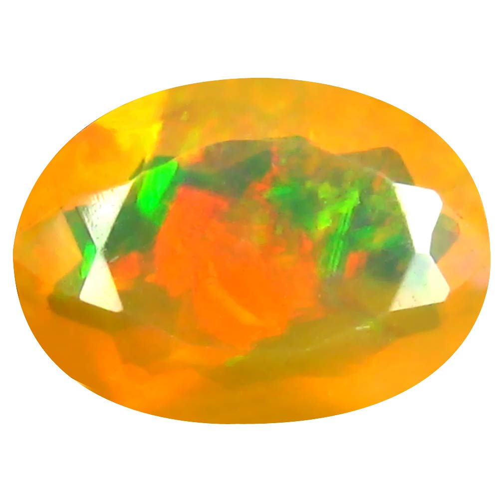 1.91 ct Oval Cut (11 x 8 mm) Un-Heated Transparent Quality Ethiopian Welo Rainbow Opal Natural Loose Gemstone