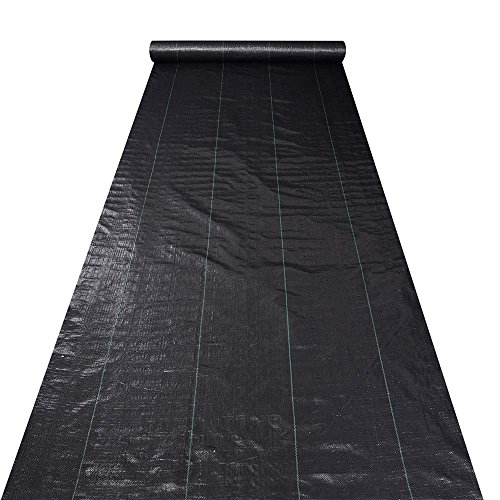 Yescom 4ft x 250ft Landscape Fabric 2.95oz Weed Barrier Woven PP with UV Treated Block Mat Ground Cover Outdoor Garden