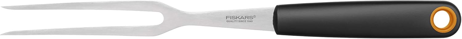 Fiskars Fleischgabel, 28 cm, Rostfreier Stahl/Kunststoff, Functional Form, Schwarz/Orange, 1014192