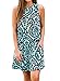 For G and PL Women's Summer Print Casual Sundress Loose Sleeveless Swing Tunic Dress with Pocket Green L