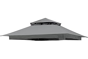 JANCANOPY Grey Gazebo Replacement Cover Compatible with ABC 13x13 Pop Up Gazebo Frame,This Particular Replacement Cover Will Not Fit Any Other Models