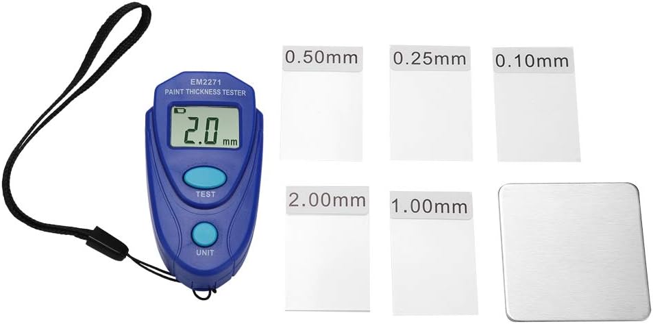 Famus Paint Thickness Tester, Mm/mil Mini Digital LCD Car Paint Thickness Gauge Meter Measuring Tool for Car Paint