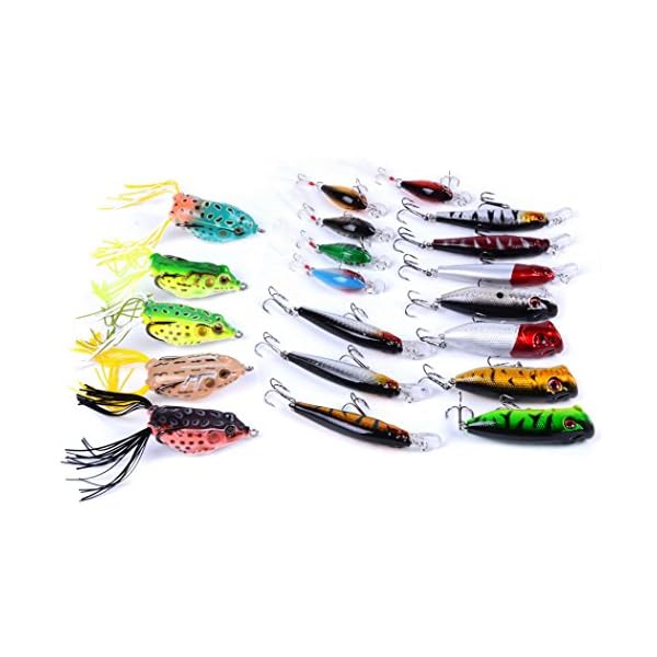 Aorace-20pcs-Fishing-Lures-Kit-Mixed-including-Minnow-Popper-Crank-and-Plastic-Soft-Lures-Frog-Lures-For-Saltwater-Freshwater-Trout-Bass-Salmon-Fishing