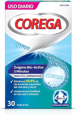 Oxigénio bioativo, comprimidos de limpeza para próteses dentárias, limpeza profunda em 3 minutos, 30 comprimidos