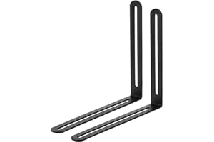 uxcell 2Pcs Adjustable L-Shape Corner Brace with Slot, 7.87 x 6.5 Inch Stainless Steel Slotted Right Angle Corner Bracket for