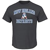New England Patriots Charcoal Throwback Heart and Soul T-shirt