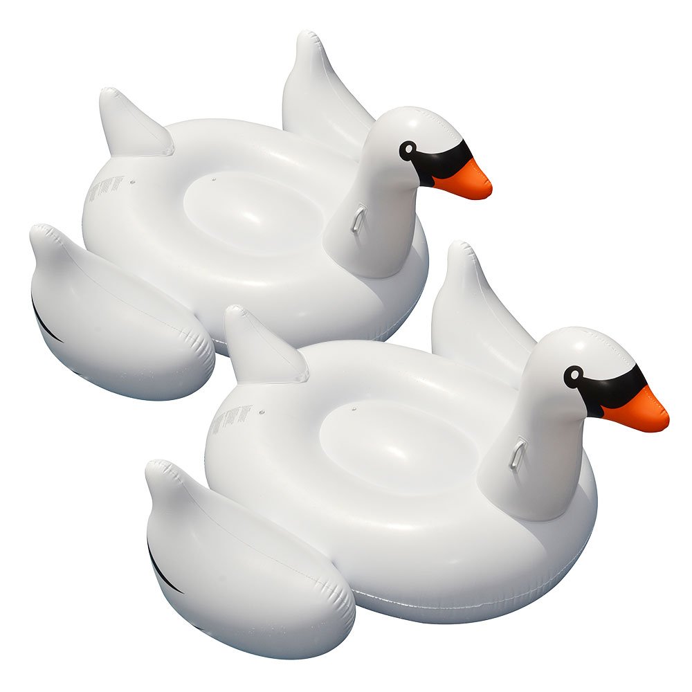 Swimline Giant Swan Float for Swimming Pools (2 Pack), White