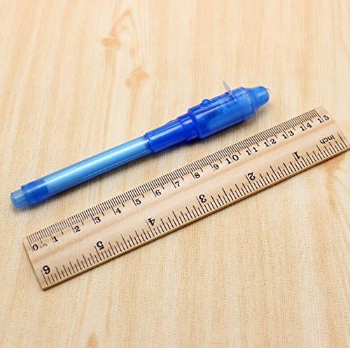 JinZhiCheng Novelty Magic Spy Game or Secret Message Pen with Invisible Ink UV-light Pen