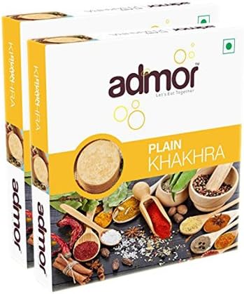 Admor Plain Khakhra, 400 Grams (Pack of 2)