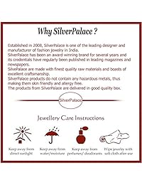 Silver Palace 925 Sterling Silver Natural Gemstone Drop Dangle Earrings for Women