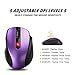 VicTsing mm057 2.4G Wireless Portable Mobile Mouse Optical Mice with USB Receiver, 5 Adjustable DPI Levels, 6 Buttons for Notebook, PC, Laptop, Computer, MacBook - Purple
